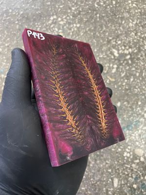 stabilized pinecone in resin knife scales unique pattern custom knifemaking material