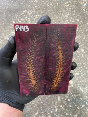 Pinecone in resin scales for knifehandle 5.19-1.73-0.43inch P143