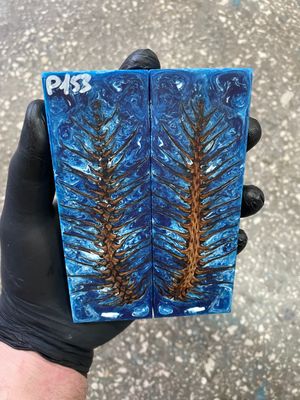 Pinecone in resin scales for knifehandle 5.19-1.73-0.43inch P153