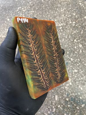stabilized pinecone in resin knife scales unique pattern custom knifemaking material