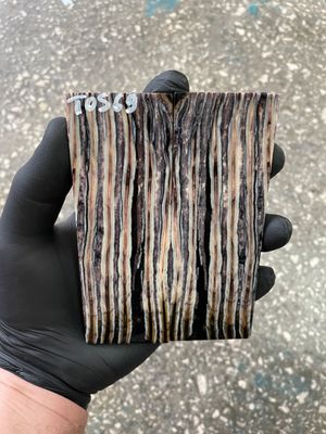 Mammoth tooth scales pair stabilized for knifehandl 5-1.73-0.43 inch TOS69