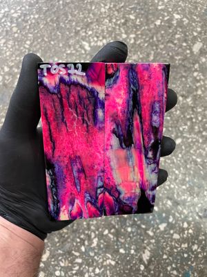 Mammoth tooth scales pair stabilized for knifehandl 5.15-1.85-0.43 inch TOS72