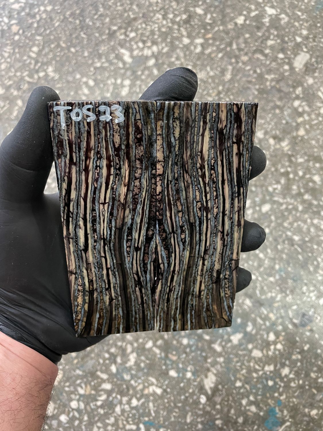 mammoth tooth stabilized knife handle scales pair TOS23