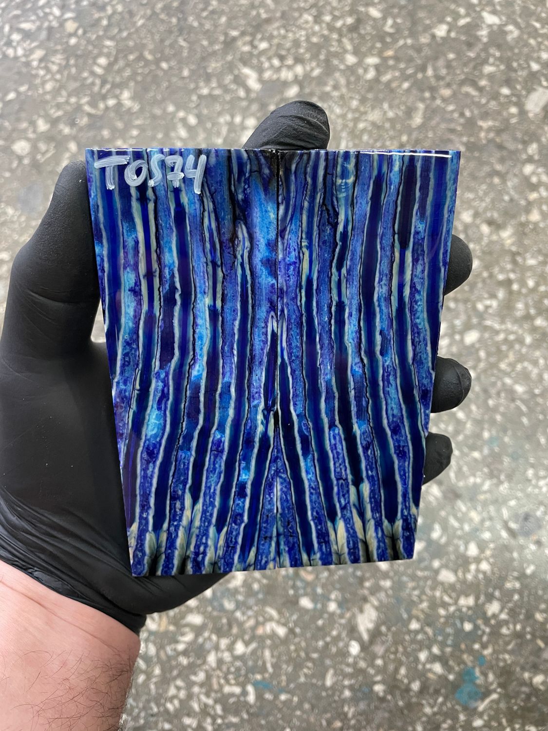 Mammoth tooth scales pair stabilized for knifehandl 5.23-1.85-0.43 inch TOS74