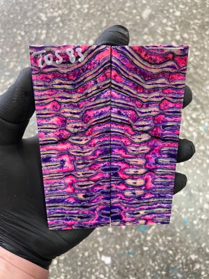 Mammoth tooth scales pair stabilized for knifehandl 5.23-1.85-0.43 inch TOS83