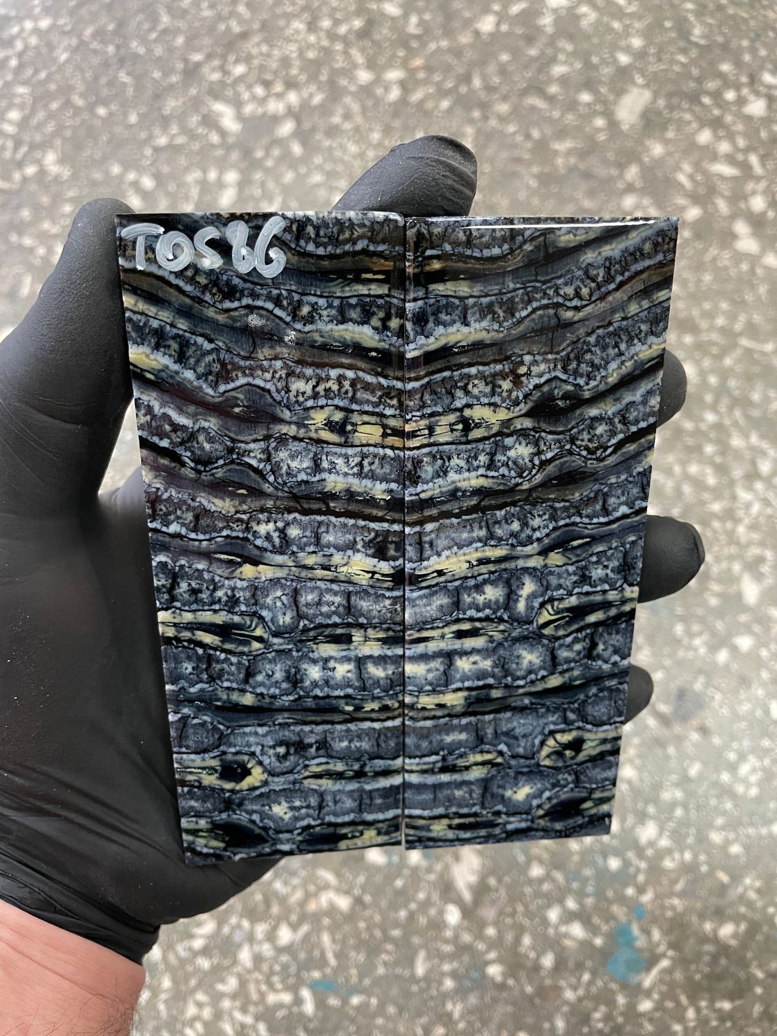 mammoth tooth stabilized knife handle scales pair TOS86