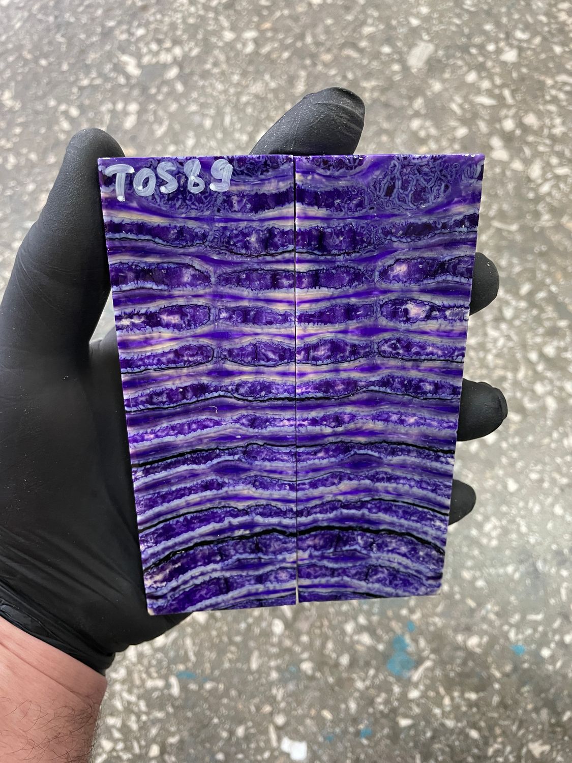 mammoth tooth stabilized knife handle scales pair TOS89