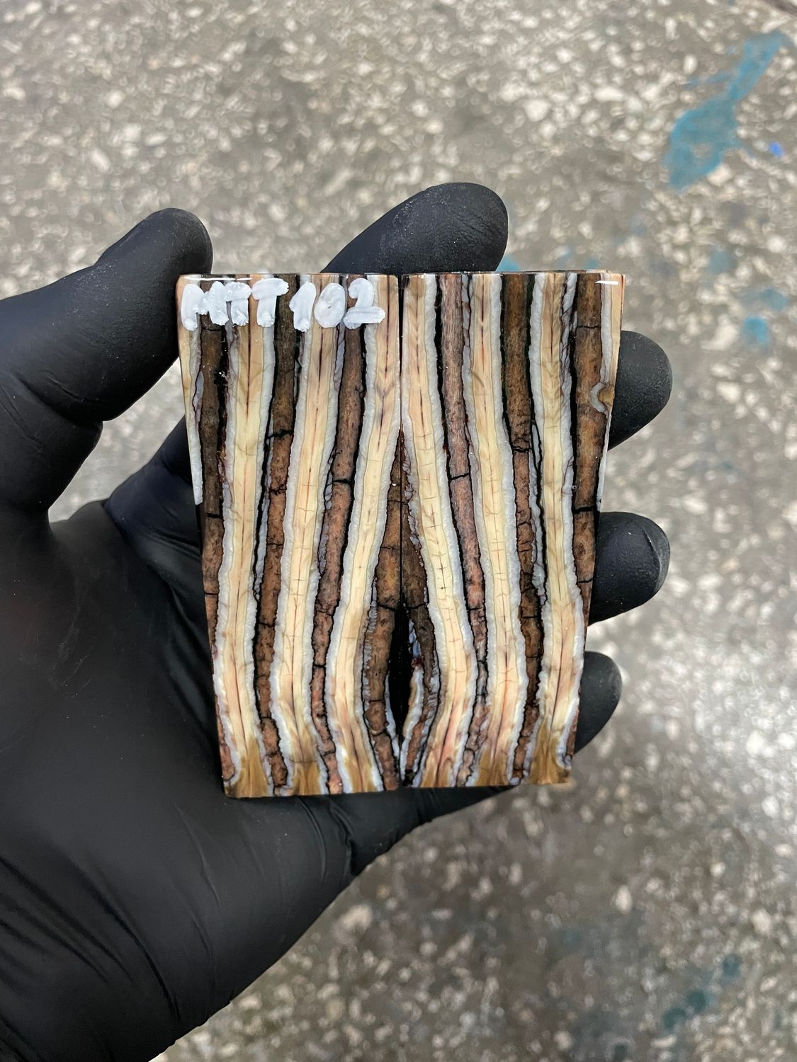 ​Mammoth tooth knife scales for pocket knifehandl 3.54-1.18-0.27 inch MTT102