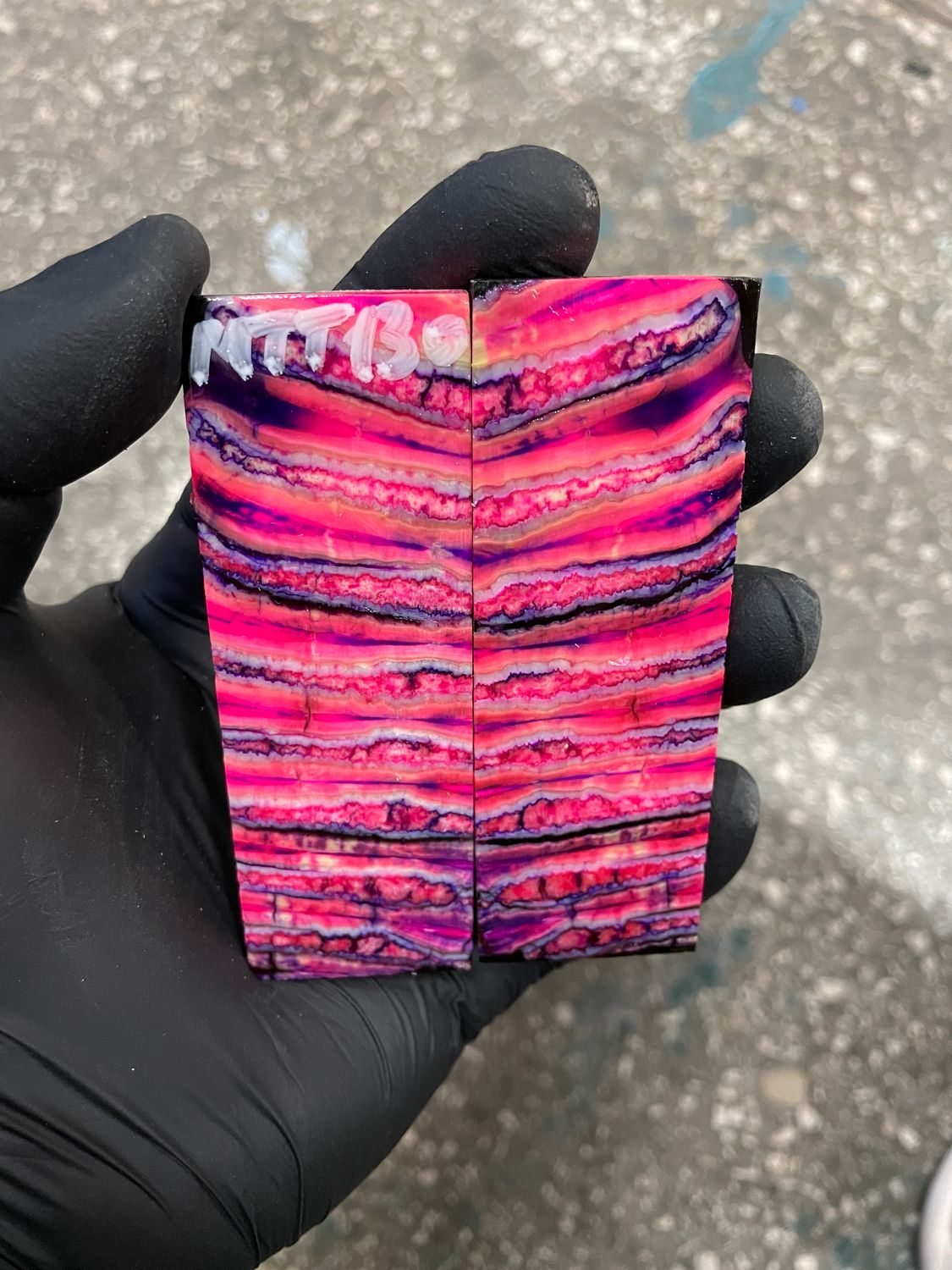 Stabilized mammoth tooth knife scales pair inch for pocket knife handle MTT130