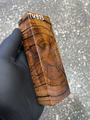 Mammoth tusk block stabilized for knifehandl and handmade 5.27-1.77-1.22 inch TUB23