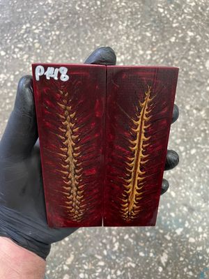 Pinecone in resin scales for knifehandle 5.19-1.73-0.43inch P148