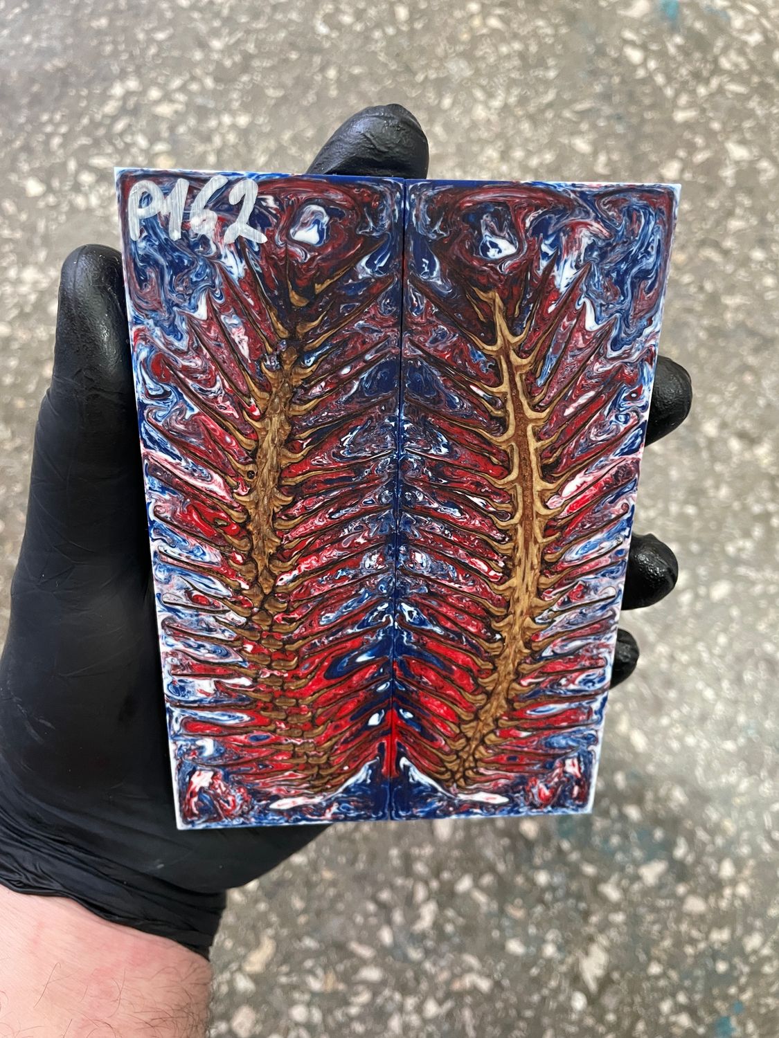 Pinecone in resin scales for knifehandle 5.19-1.73-0.43inch P162