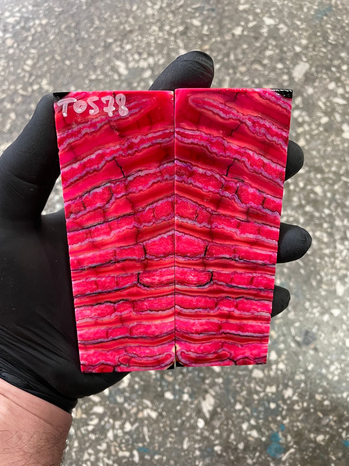 mammoth tooth stabilized knife handle scales pair TOS78