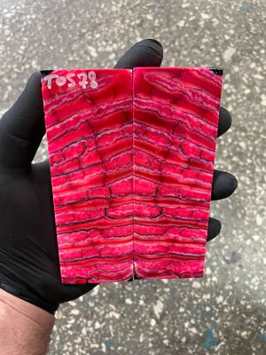 Mammoth tooth scales pair stabilized for knifehandl 5.23-1.85-0.43 inch TOS78