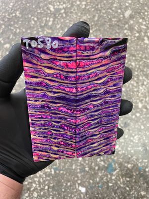 Mammoth tooth scales pair stabilized for knifehandl 5.23-1.85-0.43 inch TOS80