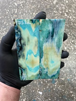 Mammoth tooth scales pair stabilized for knifehandl 5.23-1.85-0.43 inch TOS82