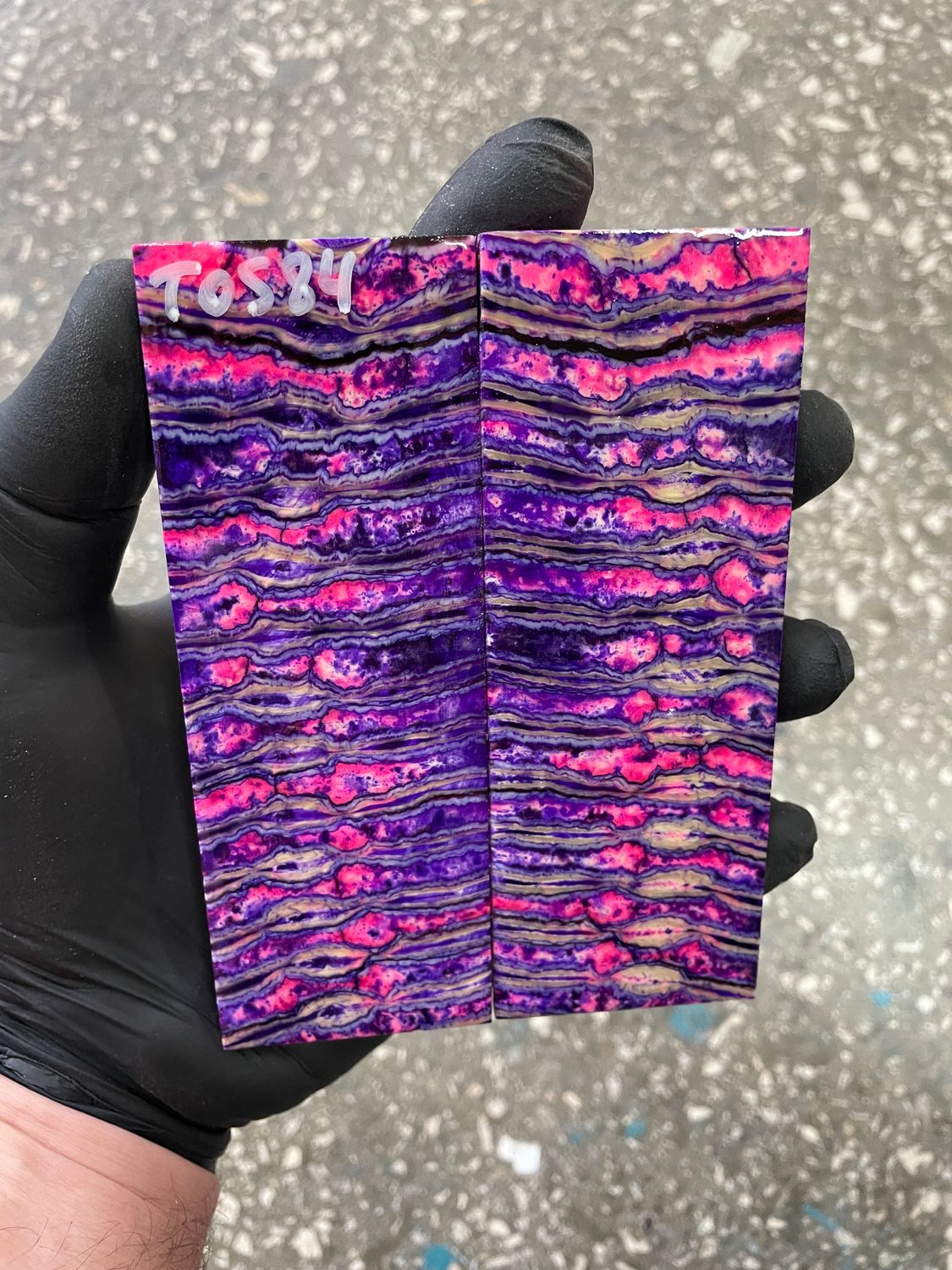 mammoth tooth stabilized knife handle scales pair TOS84