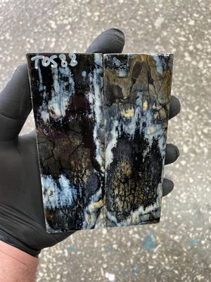 mammoth tooth stabilized knife handle scales pair TOS88