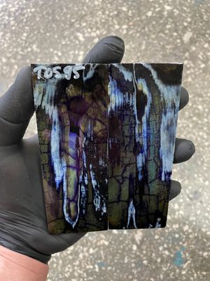 Mammoth tooth scales pair stabilized for knifehandl 4.96-1.88-0.39 inch TOS95