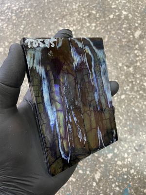 woolly mammoth tooth stabilized scales for knifemaking handle