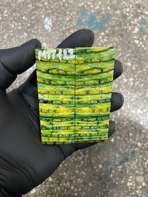 Stabilized mammoth tooth knife scales pair inch for pocket knife handle MTT122