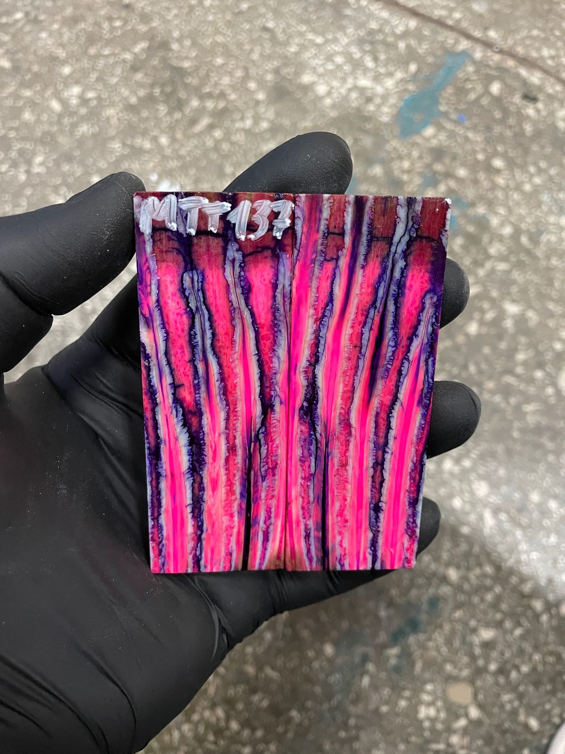 Stabilized mammoth tooth knife scales pair inch for pocket knife handle MTT137