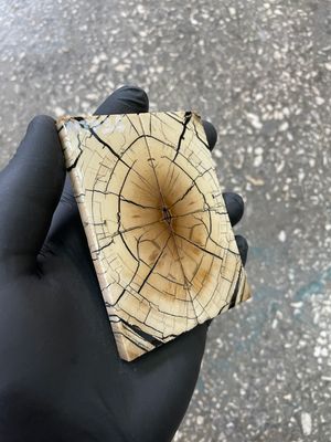 mammoth tusk scales for pocket knife handle stabilized ivory pair unique pattern