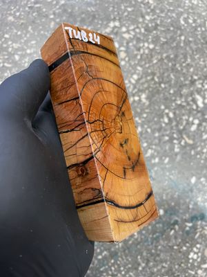 Mammoth tusk block stabilized for knifehandl and handmade 5.27-1.77-1.22 inch TUB24