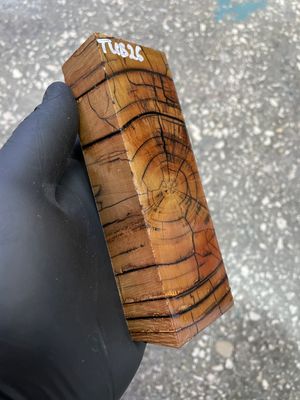 Mammoth tusk block stabilized for knifehandl and handmade 5.27-1.73-1.22 inch TUB26