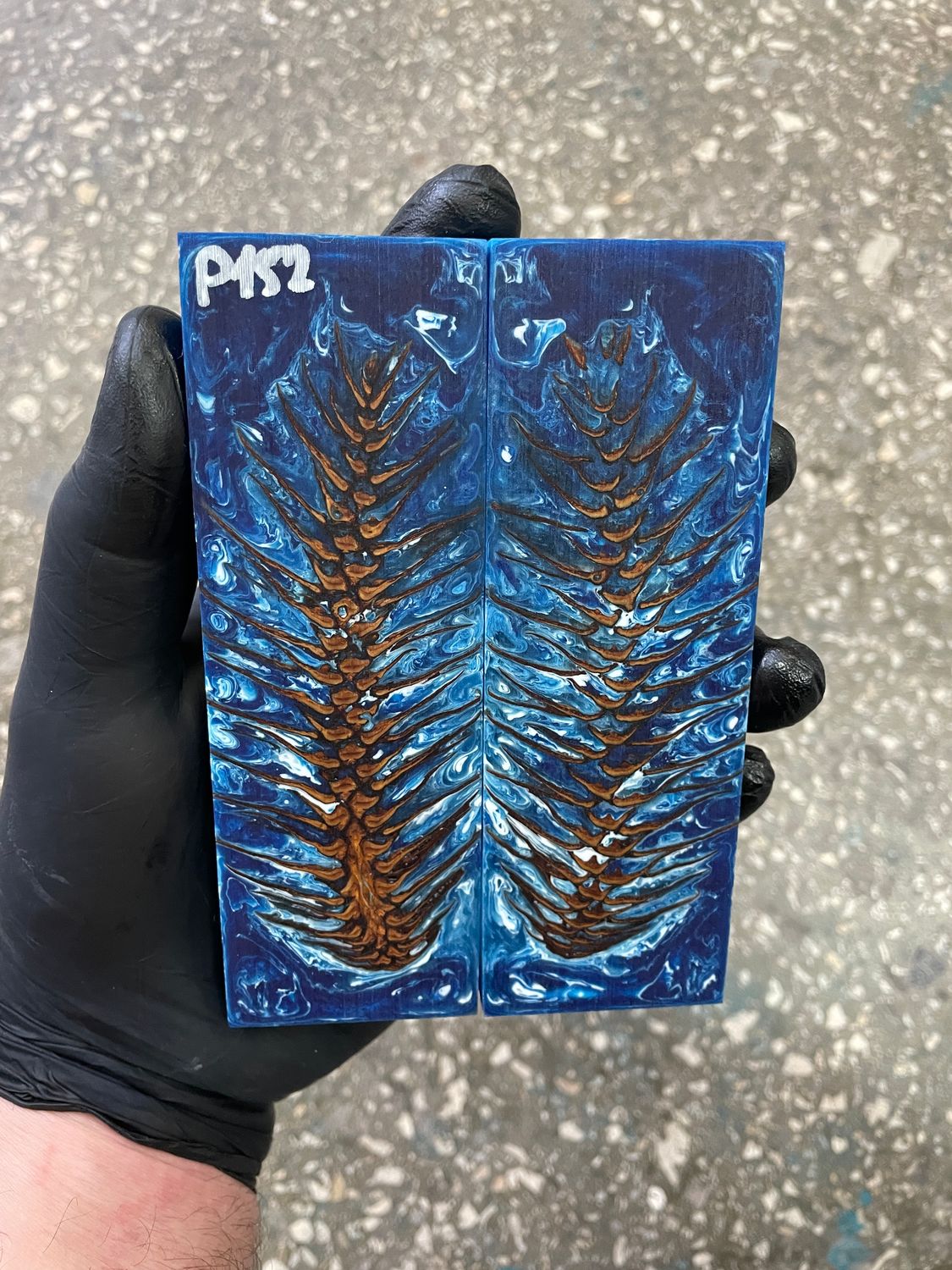 Pinecone in resin scales for knifehandle 5.19-1.73-0.43inch P152