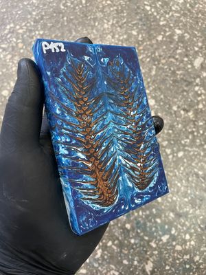 stabilized pinecone in resin knife scales unique pattern custom knifemaking material