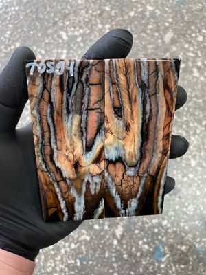 Mammoth tooth scales pair stabilized for knifehandl 4.64-1.85-0.43 inch TOS94