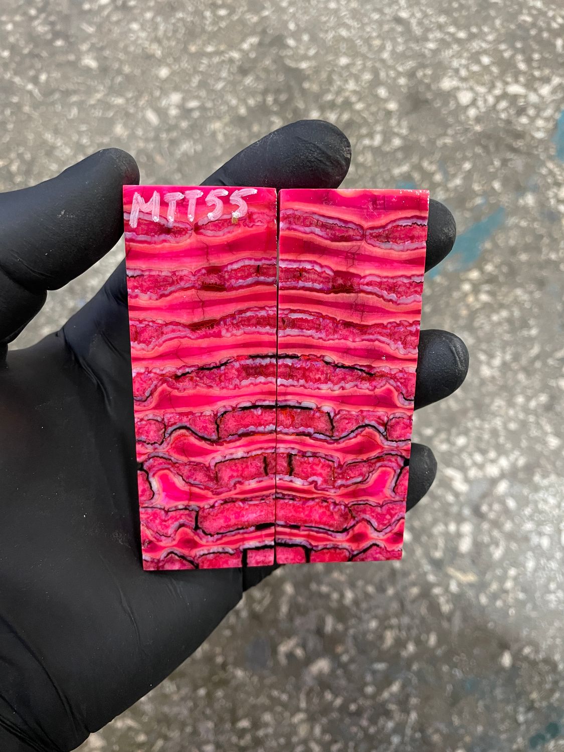 Stabilized mammoth tooth knife scales pair inch for pocket knife handle MTT55