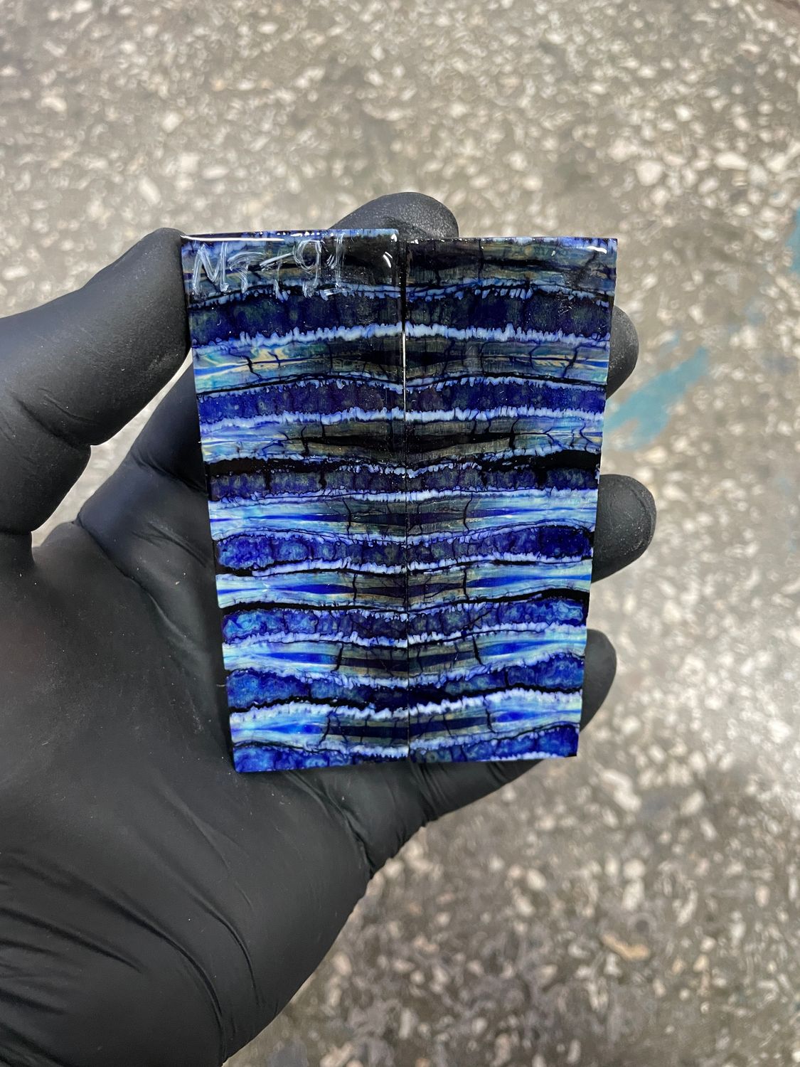 Stabilized mammoth tooth knife scales pair inch for pocket knife handle MTT91