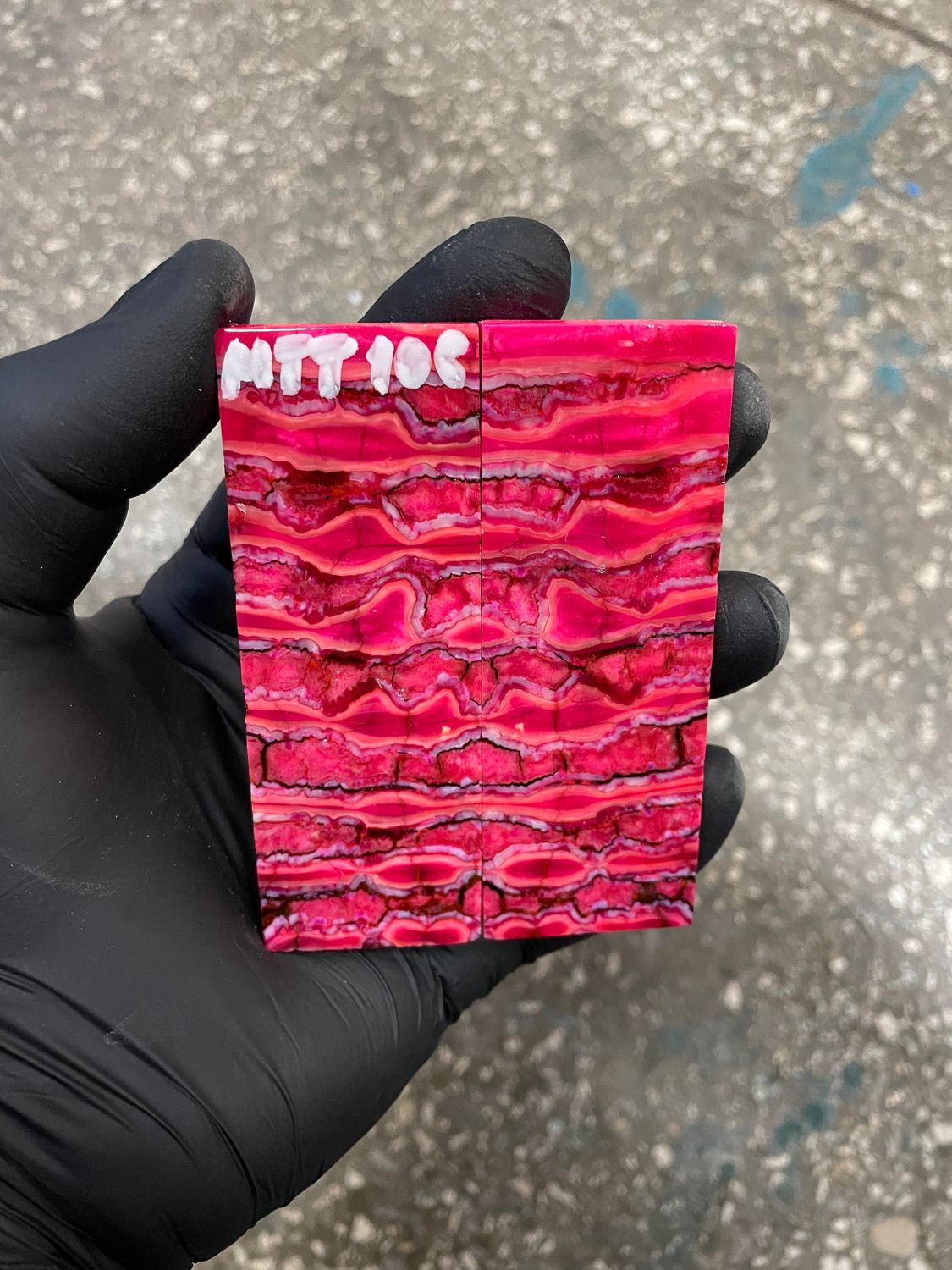 Stabilized mammoth tooth knife scales pair inch for pocket knife handle MTT106