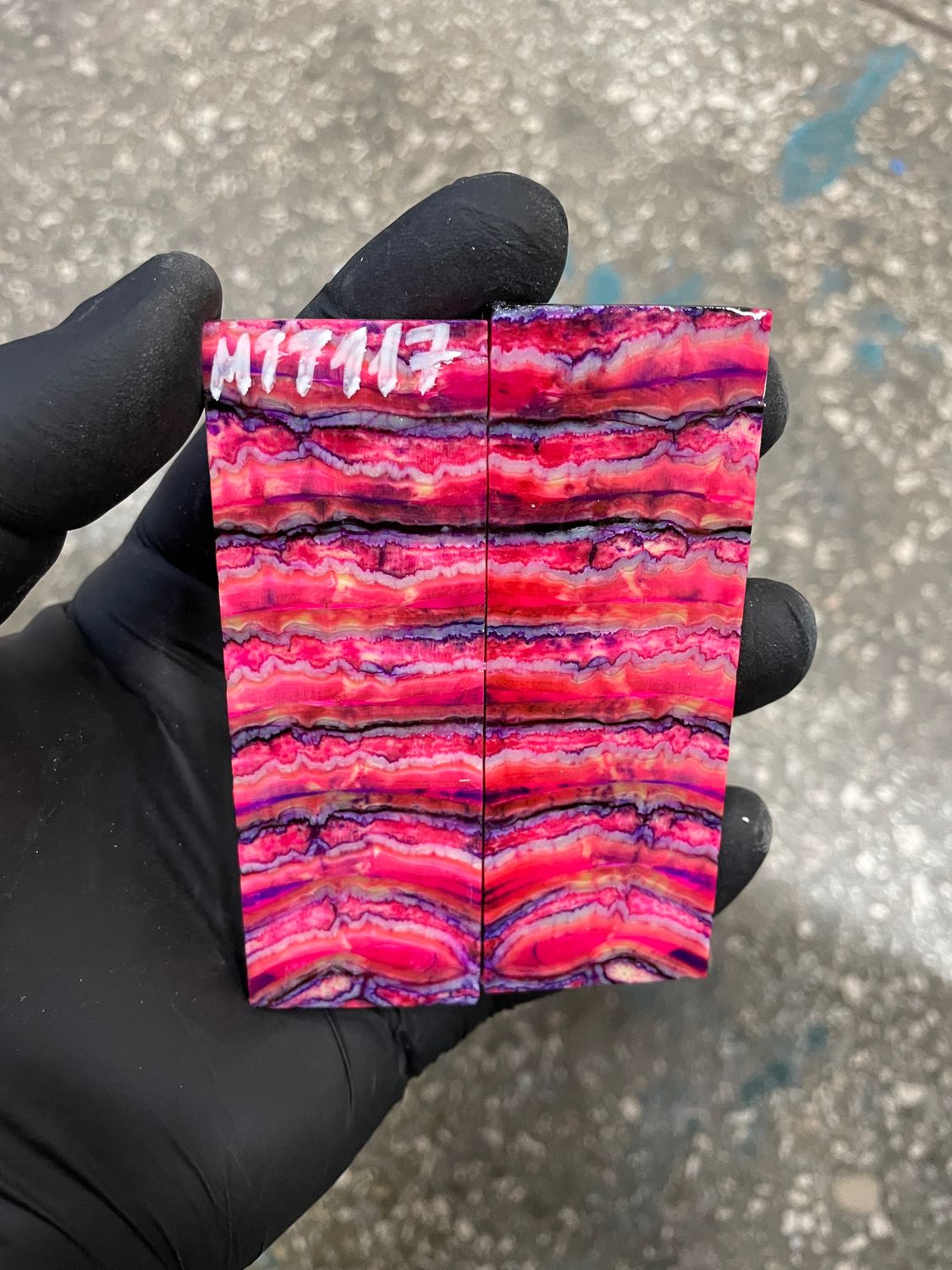 Stabilized mammoth tooth knife scales pair inch for pocket knife handle MTT117