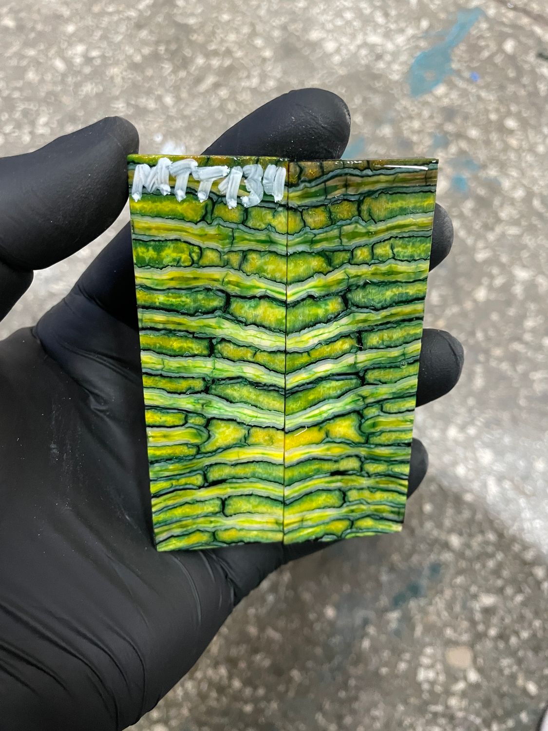 Stabilized mammoth tooth knife scales pair inch for pocket knife handle MTT134