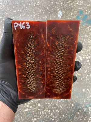 Pinecone in resin scales for knifehandle 5.19-1.73-0.43inch P163