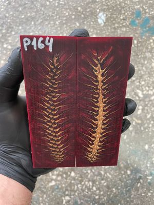 Pinecone in resin scales for knifehandle 5.19-1.73-0.43inch P164