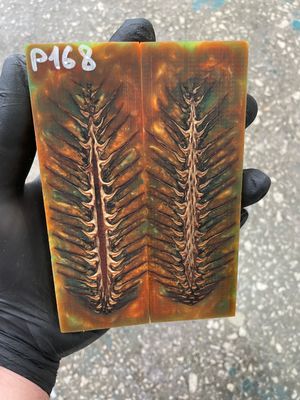 Pinecone in resin scales for knifehandle 5.19-1.73-0.43inch P168