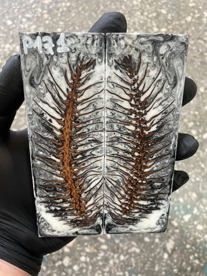 Pinecone in resin scales for knifehandle 5.19-1.73-0.43inch P171