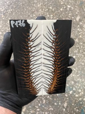 Pinecone in resin scales for knifehandle 5.19-1.73-0.43inch P176