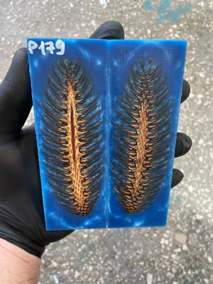 Pinecone in resin scales for knifehandle 5.19-1.73-0.43inch P179