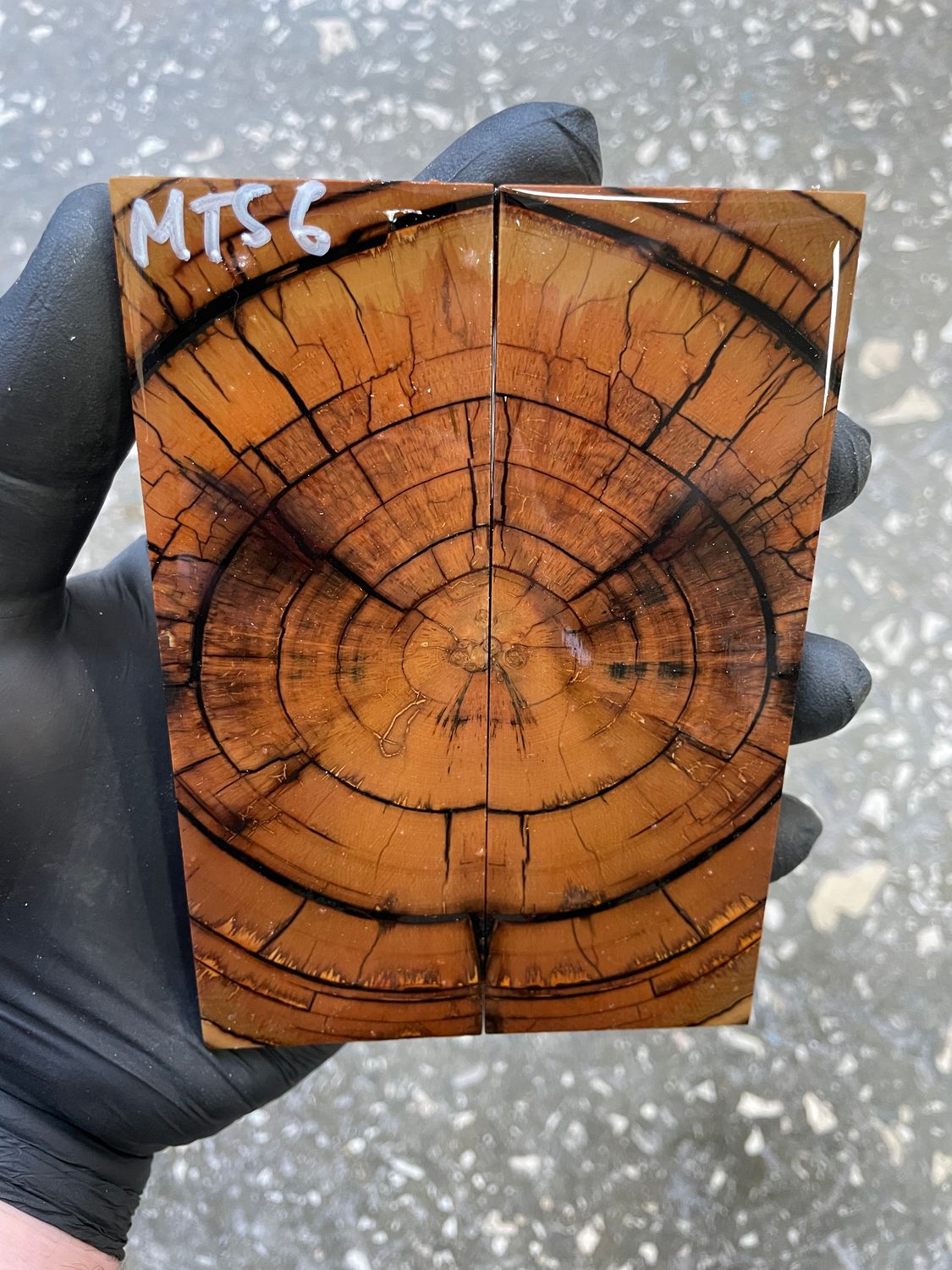 Mammoth tusk scales for knifehandle  5.11-1.77-0.35 inch MTS6