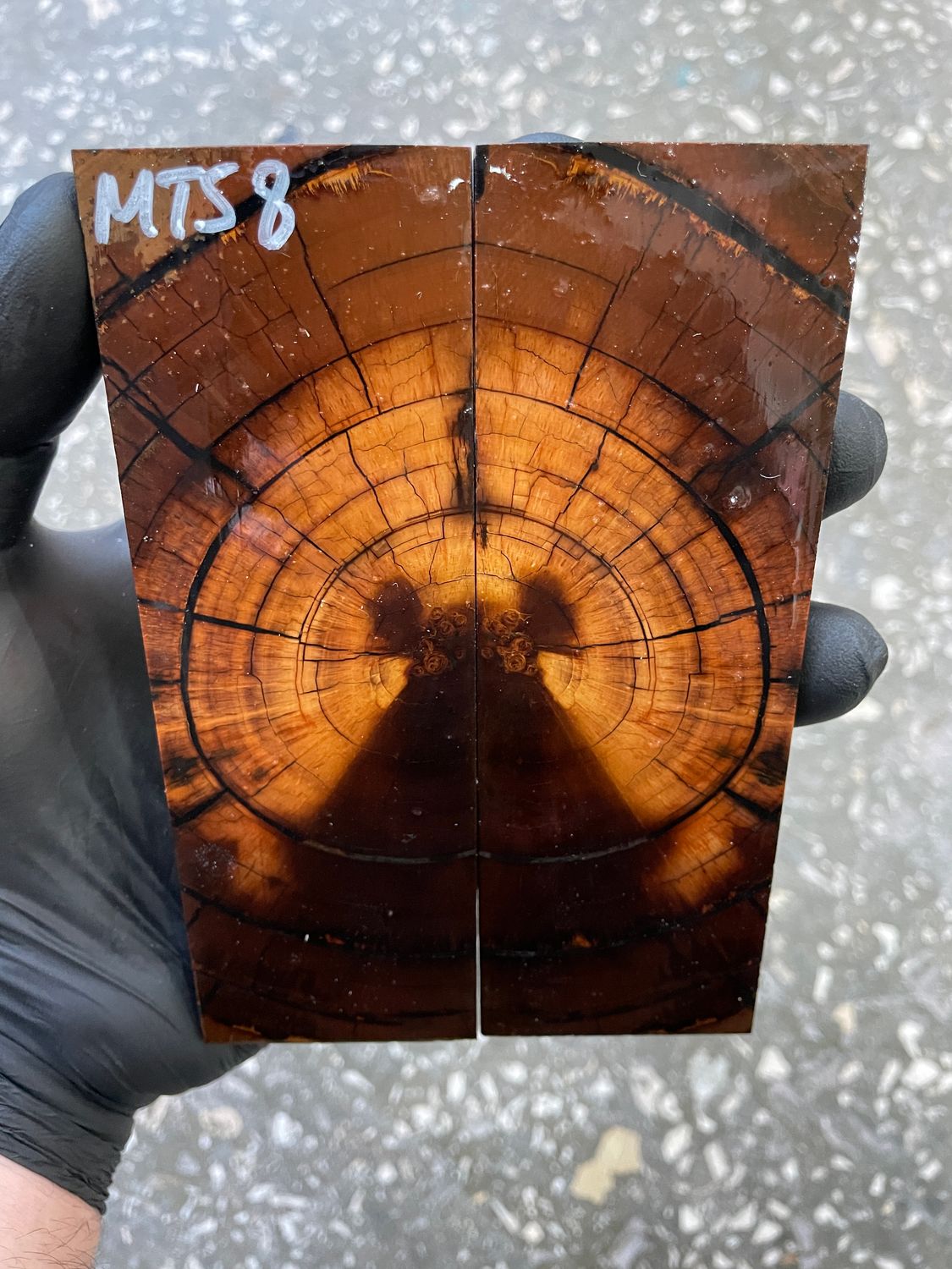 Mammoth tusk scales for knifehandle  5.31-1.77-0.39 inch MTS8