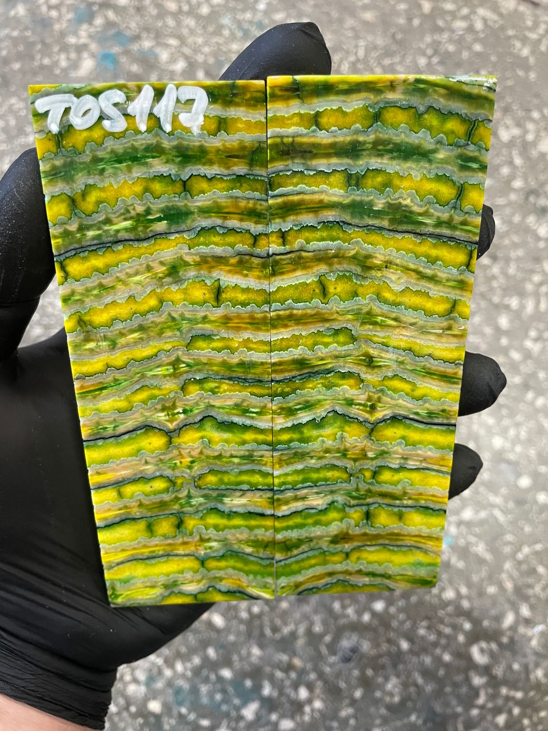 Mammoth tooth scales pair stabilized for knifehandl 5.23-1.87-0.39 inch TOS117