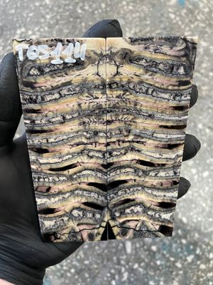 Mammoth tooth scales pair stabilized for knifehandl 5.15-1.77-0.39 inch TOS114