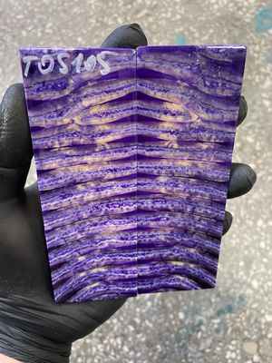 Mammoth tooth scales pair stabilized for knifehandl 5.15-1.85-0.39 inch TOS105