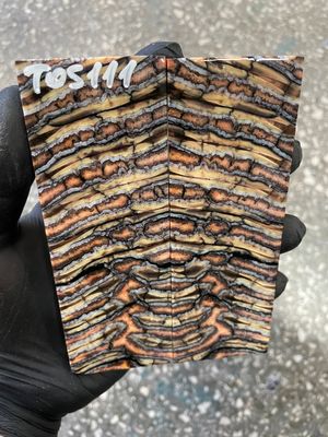 Mammoth tooth scales pair stabilized for knifehandl 5.19-1.81-0.39 inch TOS111