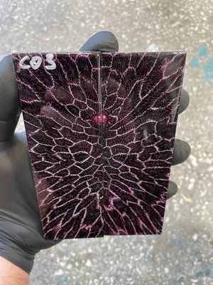 Coral stabilzied knife scales 5.23-1.88-0.39 inch CO3